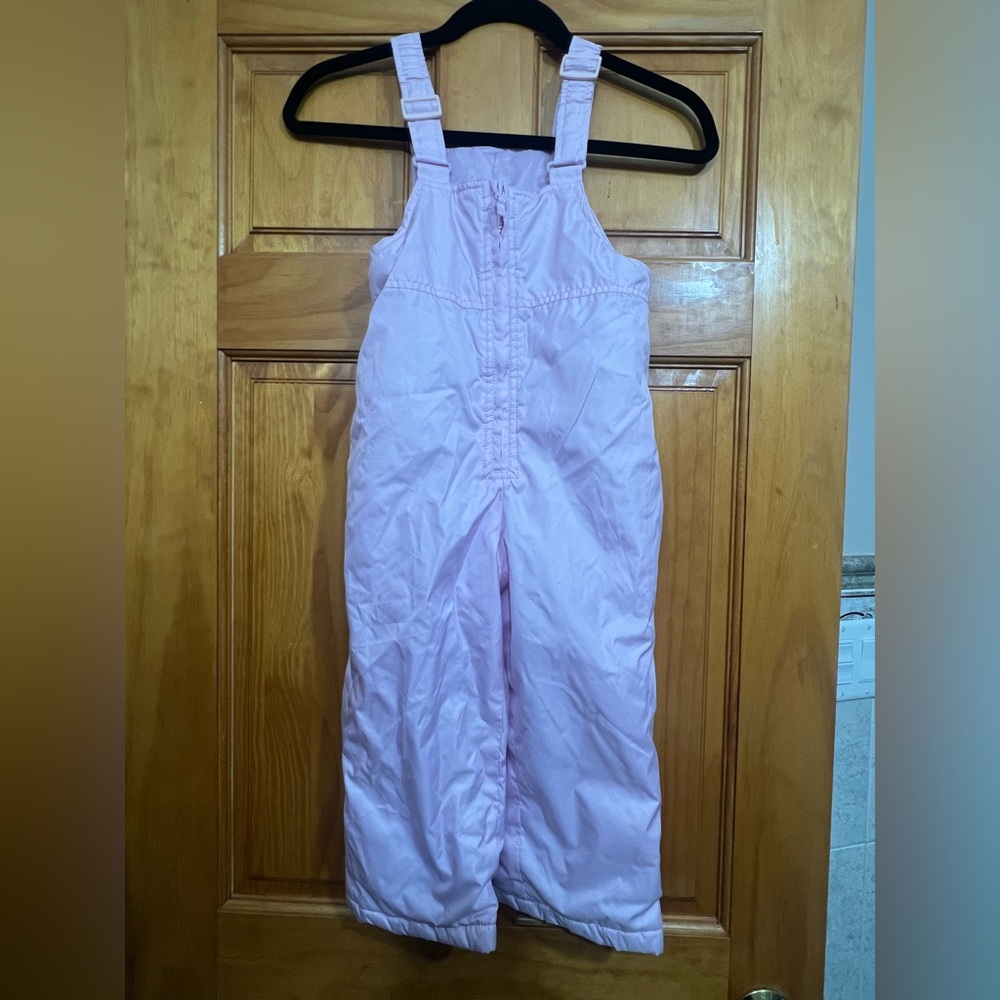 Girls Pink Snowsuit with Zipper Up the Front - Falcon Blue